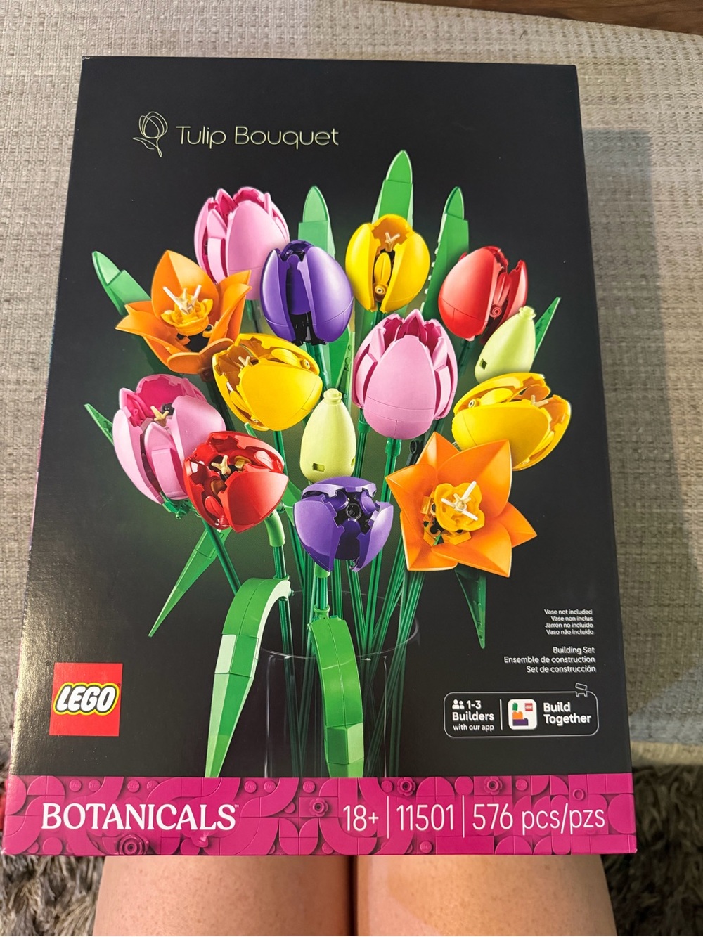 Lego Botanicals Tulip Bouquet - Pink, Purple, Yellow, Red, Orange, Green